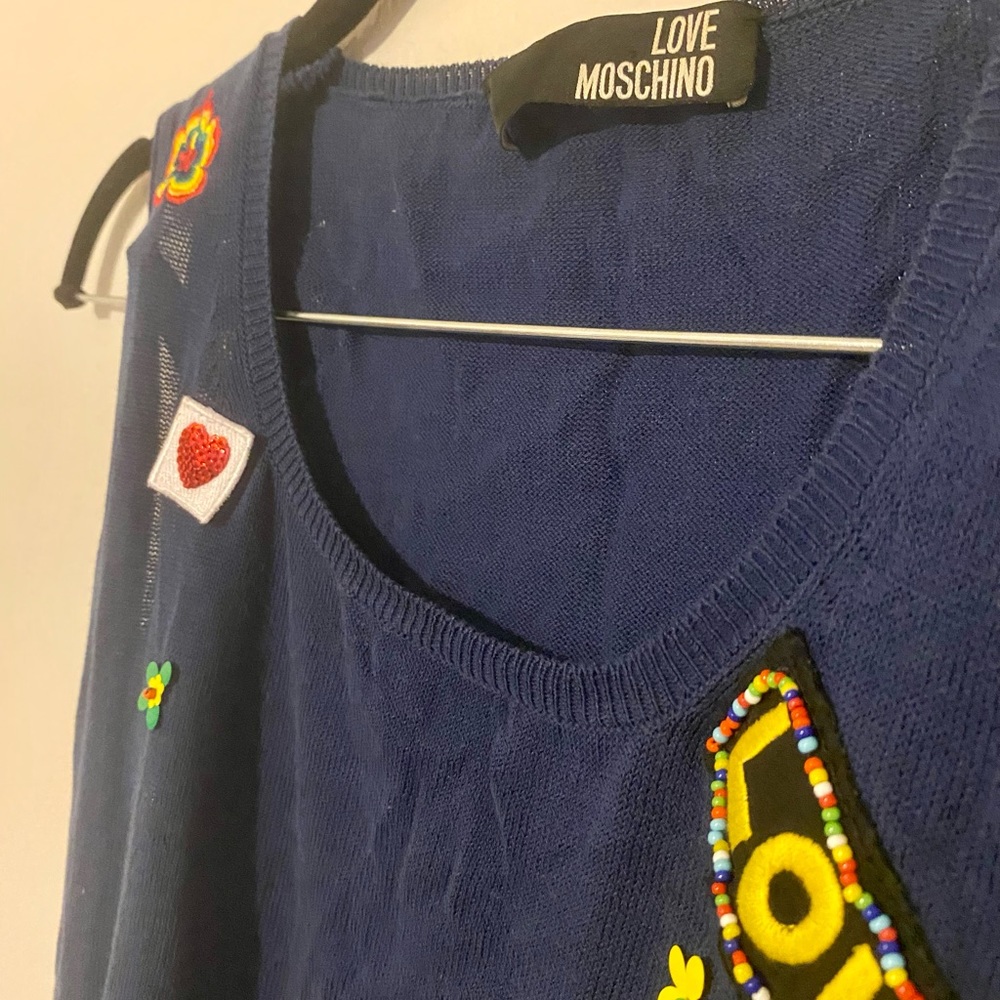 Love Moschino knit dress in navy